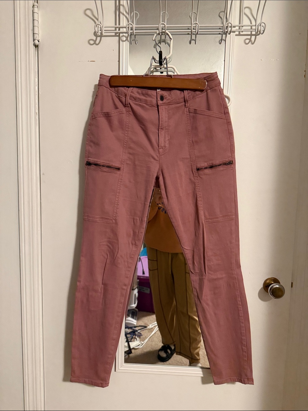 pistola Rose Pink Skinny Cargo Jeans